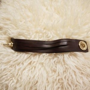 Coach leather cuff bracelet